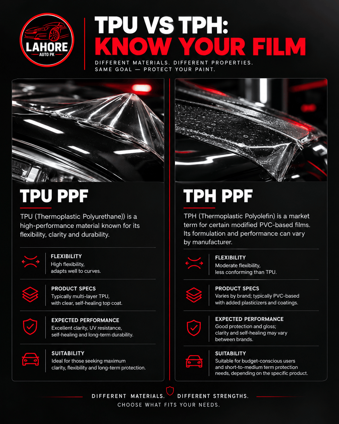 TPU vs TPH PPF Rolls: Lahore Auto Explains the Difference